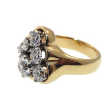 Load image into Gallery viewer, Estate Statement Round Brilliant Cut Diamond Ring in 14k Yellow Gold
