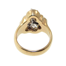 Load image into Gallery viewer, Estate Statement Round Brilliant Cut Diamond Ring in 14k Yellow Gold

