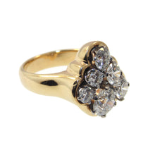 Load image into Gallery viewer, Estate Statement Round Brilliant Cut Diamond Ring in 14k Yellow Gold
