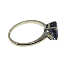 Load image into Gallery viewer, Vintage Sapphire 14k White Gold Diamond Ring
