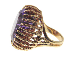 Load image into Gallery viewer, Estate Purple 16.0 Carat Amethyst Ring in 14k Yellow Gold
