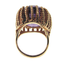 Load image into Gallery viewer, Estate Purple 16.0 Carat Amethyst Ring in 14k Yellow Gold
