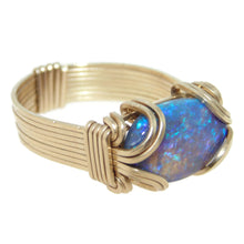 Load image into Gallery viewer, Estate Australian Opal Wrapped Ring in 14k Yellow Gold
