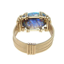 Load image into Gallery viewer, Estate Australian Opal Wrapped Ring in 14k Yellow Gold
