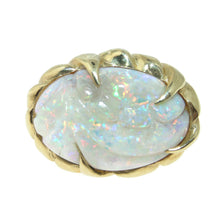 Load image into Gallery viewer, Estate One-Of-A-Kind Carved Opal Statement Ring in 18k Yellow Gold
