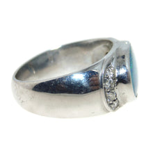 Load image into Gallery viewer, Estate Australian Opal Diamond Ring in 14k White Gold
