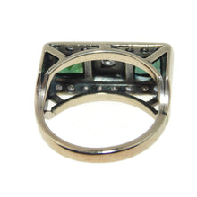 Load image into Gallery viewer, Vintage 14k Yellow Gold Men&#39;s Diamond and Green Tourmaline Ring
