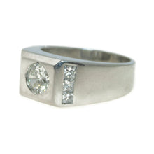 Load image into Gallery viewer, Vintage Round Diamond Men&#39;s Ring in Platinum
