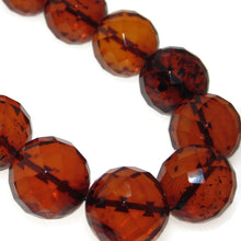 Load image into Gallery viewer, Vintage Baltic Faceted Amber Statement Necklace 20" Long
