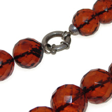 Load image into Gallery viewer, Vintage Baltic Faceted Amber Statement Necklace 20" Long
