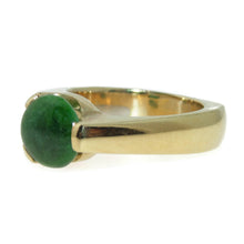 Load image into Gallery viewer, Vintage Green Jade Ring in 18k Yellow Gold
