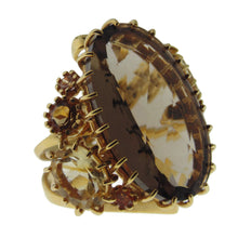 Load image into Gallery viewer, Estate Statement Smokey Quartz Ring in 14k Yellow Gold
