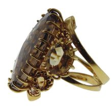 Load image into Gallery viewer, Estate Statement Smokey Quartz Ring in 14k Yellow Gold
