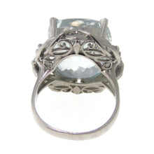 Load image into Gallery viewer, Estate Aquamarine Diamond Ring in Platinum
