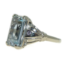 Load image into Gallery viewer, Estate Aquamarine Ring in 14k White Gold
