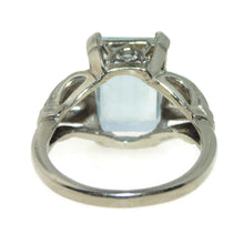 Load image into Gallery viewer, Estate Aquamarine Ring in 14k White Gold
