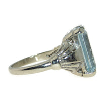 Load image into Gallery viewer, Estate Aquamarine Ring in 14k White Gold
