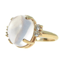 Load image into Gallery viewer, Star Moonstone and Diamond Ring in 14k Yellow Gold

