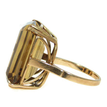 Load image into Gallery viewer, Vintage Citrine Quartz Statement Ring in 14K Yellow Gold
