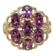 Load image into Gallery viewer, Rhodolite Garnet Cluster Garnet Ring in 14k Yellow Gold
