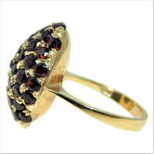 Load image into Gallery viewer, Vintage Natural Garnet Statement Ring in 18k Yellow Gold
