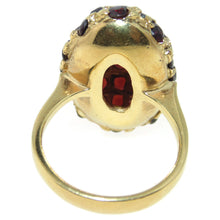 Load image into Gallery viewer, Vintage Natural Garnet Statement Ring in 18k Yellow Gold
