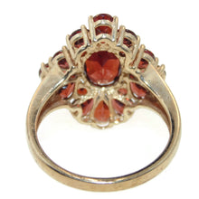 Load image into Gallery viewer, Cluster Garnet Ring in 14k Yellow Gold
