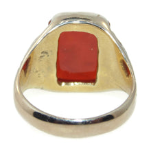 Load image into Gallery viewer, Men&#39;s Estate Carved Cameo Warrior Carnelian Ring in 14k Yellow Gold
