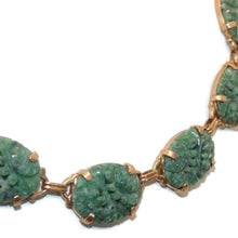 Load image into Gallery viewer, Estate Jade Carved Buddha Pendant &amp; BEaded Necklace in 14k Yellow Gold
