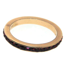Load image into Gallery viewer, Vintage Natural Garnet Eternity Band Ring in Gold Platted 12k Yellow Gold
