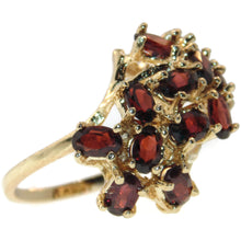 Load image into Gallery viewer, Estate Natural Garnet Statement Ring in 14k Yellow Gold

