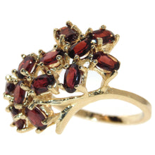 Load image into Gallery viewer, Estate Natural Garnet Statement Ring in 14k Yellow Gold
