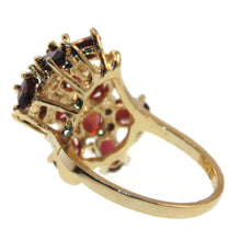 Load image into Gallery viewer, Estate Natural Garnet Statement Ring in 14k Yellow Gold
