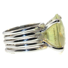 Load image into Gallery viewer, Estate Statement Lemon Quartz Ring in 14k White Gold
