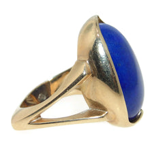 Load image into Gallery viewer, Estate Lapis Lazuli Statement Ring in 14k Yellow Gold
