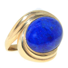 Load image into Gallery viewer, Lapis Lazuli Wrap Ring in 14k Yellow Gold
