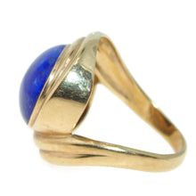 Load image into Gallery viewer, Estate Lapis Lazuli Wrap Ring in 14k Yellow Gold
