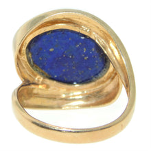 Load image into Gallery viewer, Estate Lapis Lazuli Wrap Ring in 14k Yellow Gold
