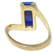 Load image into Gallery viewer, Estate Lapis Lazuli Ring in 14k Yellow Gold
