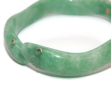 Load image into Gallery viewer, Estate Jade Carved Snake Statement One Piece Bracelet
