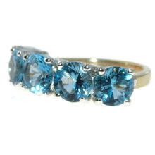 Load image into Gallery viewer, Estate Blue Topaz Ring in 14k Yellow Gold and White Gold
