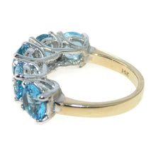 Load image into Gallery viewer, Estate Blue Topaz Ring in 14k Yellow Gold and White Gold
