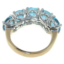 Load image into Gallery viewer, Estate Blue Topaz Ring in 14k Yellow Gold and White Gold
