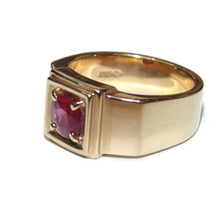 Load image into Gallery viewer, Men&#39;s 14k Yellow Gold and Ruby Ring

