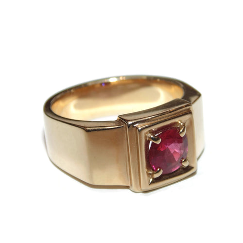 Men's 14k Yellow Gold and Ruby Ring