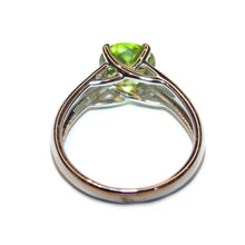 Load image into Gallery viewer, Classic 14k White Gold Peridot Solitaire Ring
