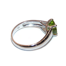 Load image into Gallery viewer, Classic 14k White Gold Peridot Solitaire Ring
