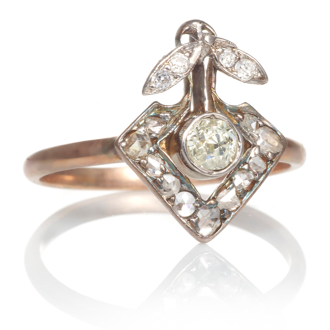 Yellow Gold Edwardian Style Diamond Ring