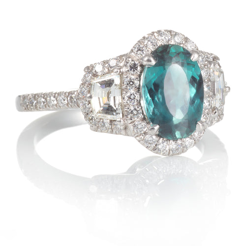 Natural Alexandrite Diamond Ring