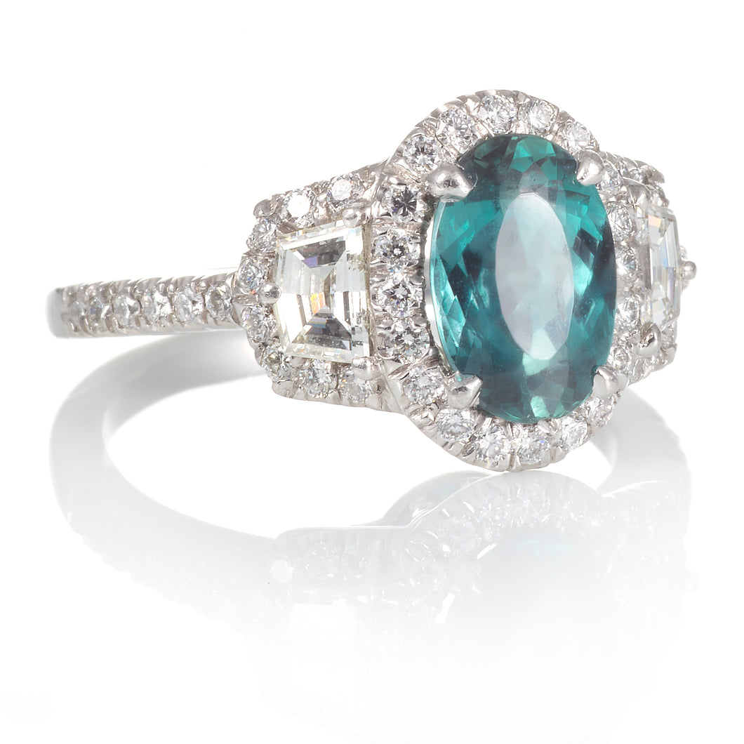 Natural Alexandrite Diamond Ring